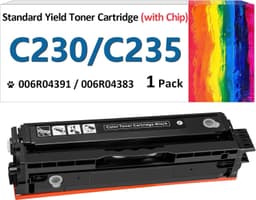 Black Toner Cartridge High-Yield for Xerox C230 C235 006R04391 with Chip gallery image 1