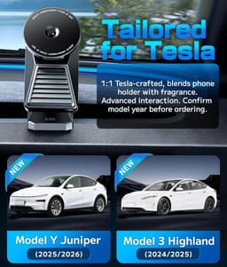 Magnetic Phone Holder for Tesla Model Y 3 Screen Mount Aromatherapy Diffuser gallery image 5