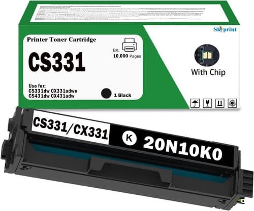 CS331 CX331 Toner Cartridge 20N10K0 Black with Chip High Yield Compatible