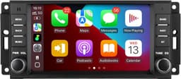 Android 13 Car Stereo Wireless CarPlay Android Auto Wrangler JK 2007-2018 Dodge gallery image 1