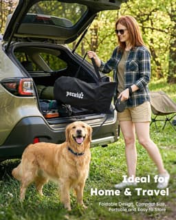 PRB-CM01 Beds Black Foldable Elevated Dog Bed Sturdy Wire Frame Portable Folding gallery image 2