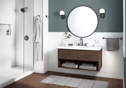 Shower Faucets & Thermostats Matte Black/Champagne Bronze Delta Faucet Nicoli 14 gallery image 7