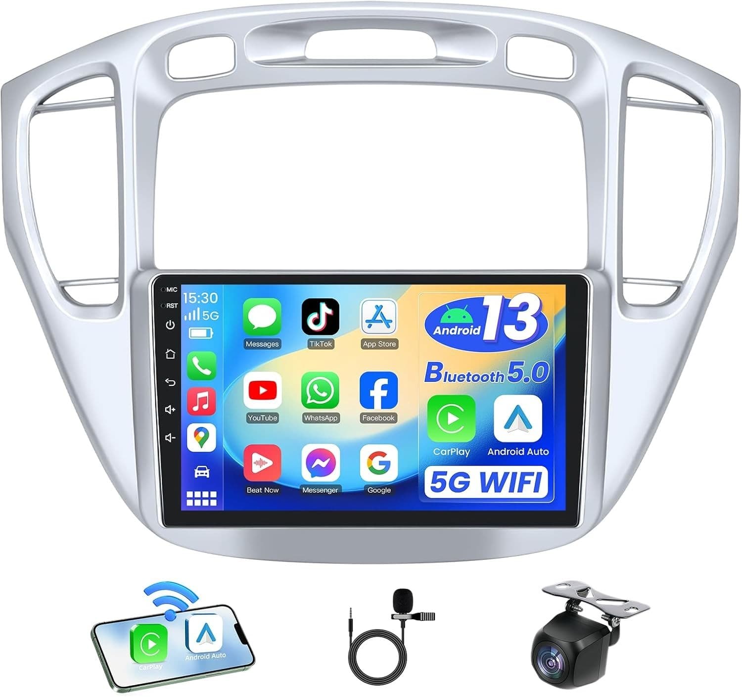 9 Inch Touchscreen Car Radio Toyota Highlander 2001-2007 Wireless CarPlay GPS