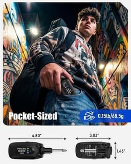 Other Guitar & Bass Accessories Black 5.8GHz Wireless Guitar System Wireless Gui gallery image 3