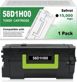 58D1H00 Black High Yield Toner Cartridge Compatible for Lexmark MS MX Series gallery image 1