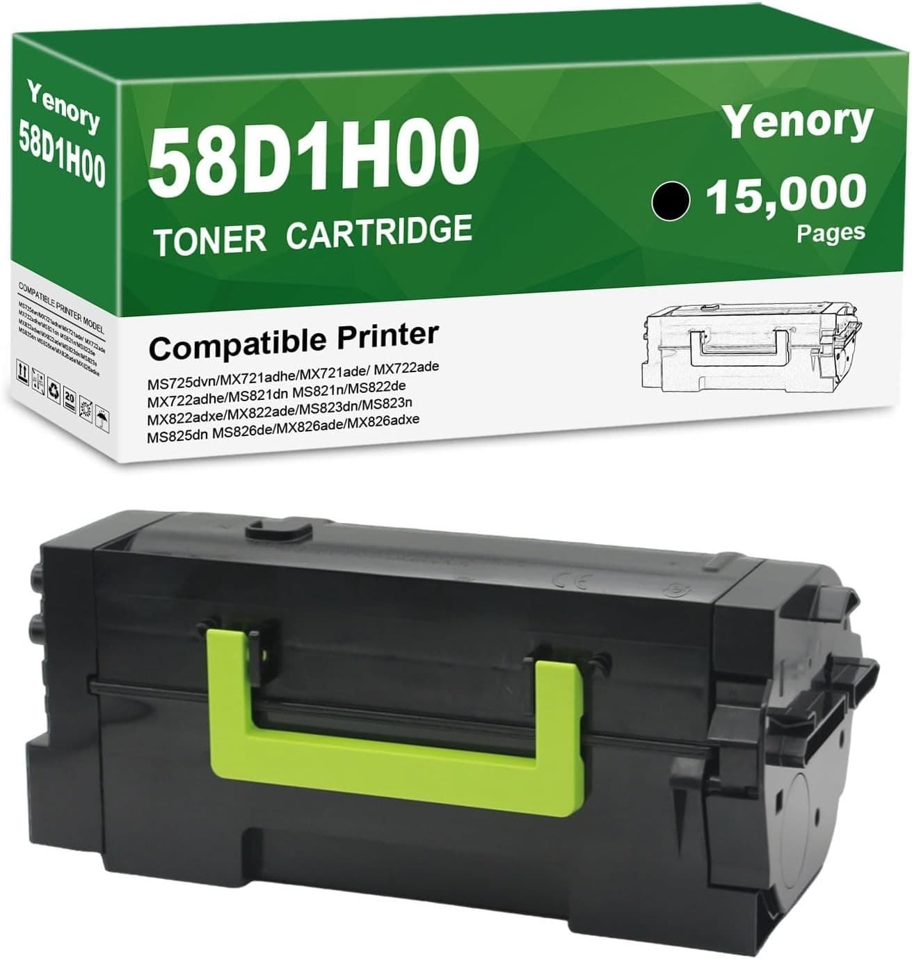 58D1H00 Black High Capacity Toner Cartridge for MS MX Series Printers