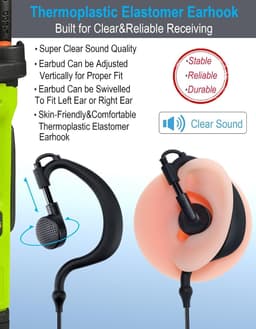 G Shape Earpiece with Mic for Motorola XPR3300e XPR3500e PTT Durable gallery image 2