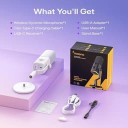 PD100W Wireless Dynamic Microphone Microphones & Wireless Systems White PD100W gallery image 8