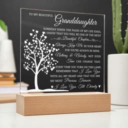 To My Granddaughter LED Acrylic Light Gift Plaque – Heartfelt Keepsake Decor gallery image 3