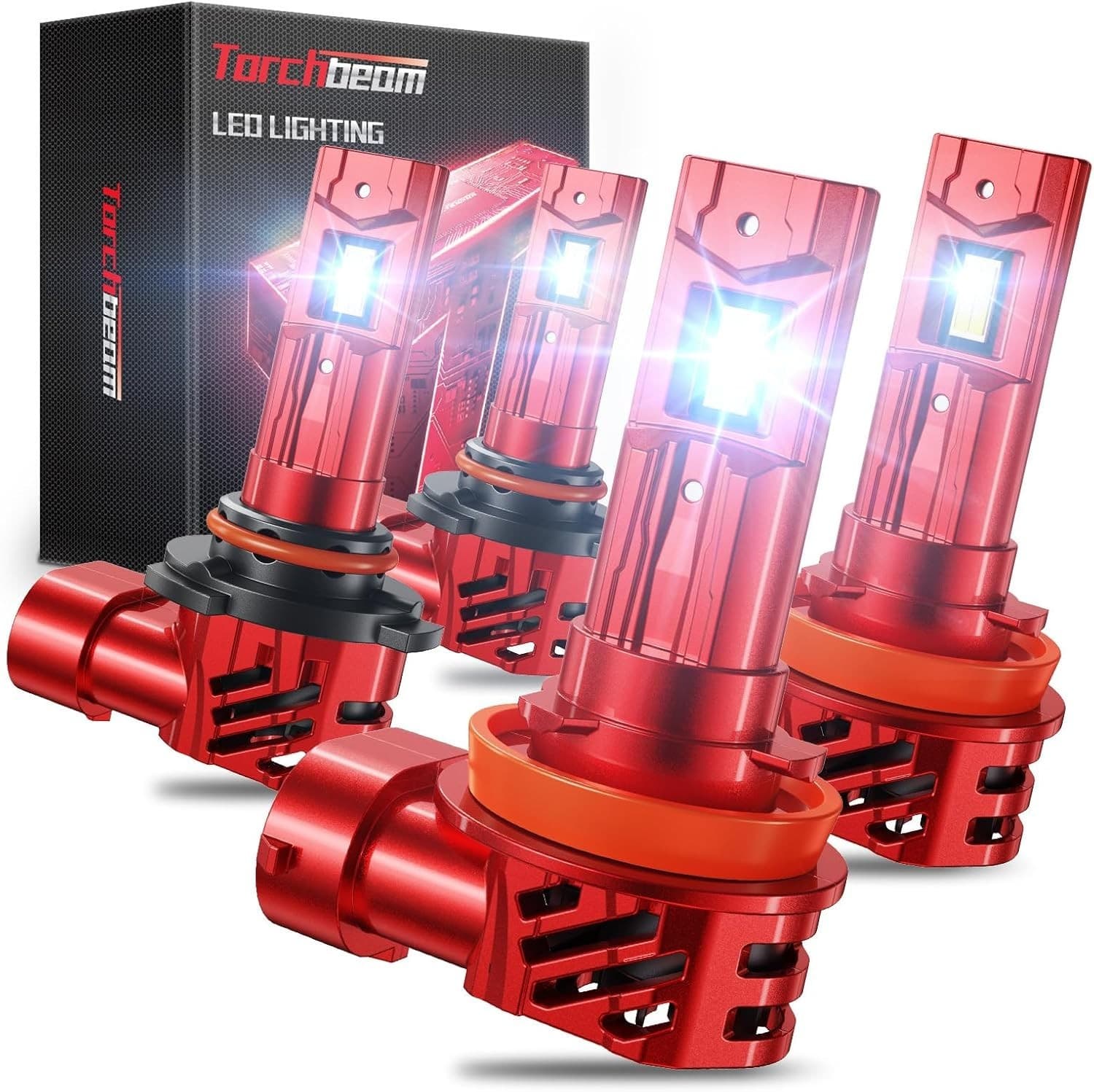 H11 LED Headlight Bulbs 145000LM 6500K Cool White Plug & Play CANBUS 4PCS