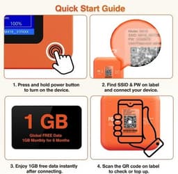 4G M418 Mobile Broadband Devices Red Orange 4G LTE Mobile Hotspot Device Total 6 gallery image 2
