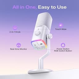 PD100W Wireless Dynamic Microphone Microphones & Wireless Systems White PD100W gallery image 7