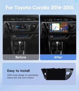 4G+64GB Android 13 Car Radio CarPlay GPS For Toyota Corolla 2014 2016 gallery image 3