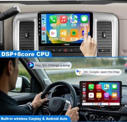 QLED Touchscreen Car Stereo for Dodge Ram 2009-2012 Wireless CarPlay Android gallery image 5