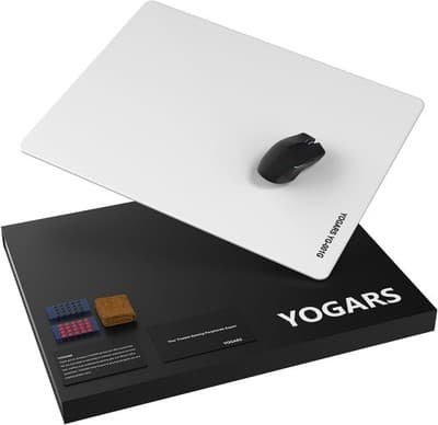 Mouse Pads & Wrist Rests White Glass Gaming Mouse Pad Tempered Glass Mousepad Es