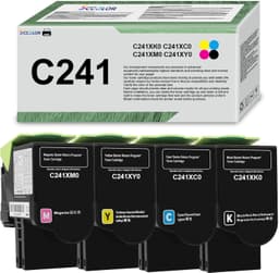 C241 Extra High Yield Toner Cartridge 4 Pack Compatible Color Laser Printers gallery image 1