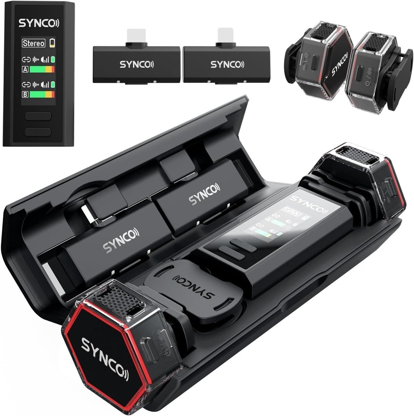 G4 2.4G Wireless Microphone System 200M Range Noise Cancel Mini Mic Kit