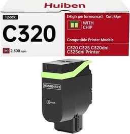 C320-BK Black Toner Cartridge (2,200 Pages)- 006R04823 Compatible for Xerox Kit gallery image 1