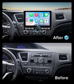 10in Android 13 Car Stereo Wireless CarPlay Android Auto Honda Civic 2013-2017 gallery image 2