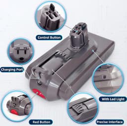 V11-15 Vacuum Cleaner Parts 25.2V Li ion Replacement Battery High Capacity Longe gallery image 7
