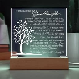 To My Granddaughter LED Acrylic Light Gift Plaque – Heartfelt Keepsake Decor gallery image 4