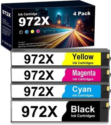 C-KAP-972X-4P Ink Cartridges Black Cyan Yellow Magenta 972X Ink Cartridges Repla