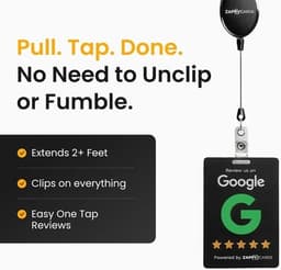 ID & Document Holders Zappycards Wearable NFC Review Card — Retractable Badge Re gallery image 7