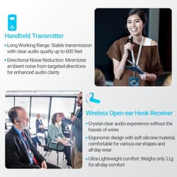 IndoorLink Wireless Tour Guide System 1T2R 600ft Range Open-Ear Headsets gallery image 6