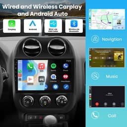 10.1in Touchscreen Android Car Stereo for Jeep 2010-2016 Wireless CarPlay gallery image 4