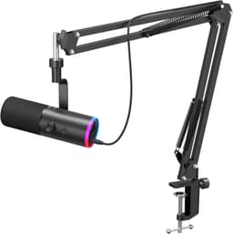 Dynamic Gaming Microphone XLR USB RGB Noise Cancel Streaming Boom Arm gallery image 1