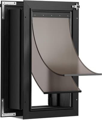 TDD001 Doors & Flaps Black Dog Door Wall Large Doggy Door All Aluminum Doggie Do
