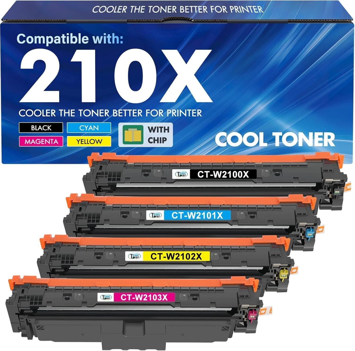 210X Toner Cartridges 4 Pack High Yield for Color Laser Pro 4301fdw
