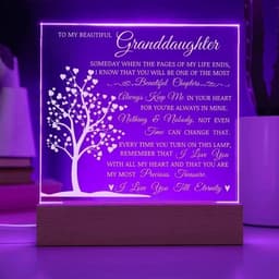 To My Granddaughter LED Acrylic Light Gift Plaque – Heartfelt Keepsake Decor gallery image 5