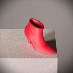 3D Printed High Heel Flower Pot Modern Decorative Planter Matte Red Desk Decor gallery image 3