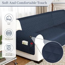 Waterproof L Shape Sectional Couch Cover Non-Slip Sofa Protector Pet gallery image 6
