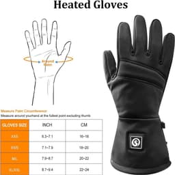 SAVIOR HEAT Heated Liner Gloves 7.4V Rechargeable Winter Electric Ski Gloves XXS gallery image 4
