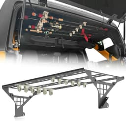 5 Rod Fishing Rack for 2021-2025 Ford Bronco Roof Mount Holder Black gallery image 1
