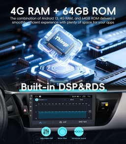 4G+64GB Android 13 Car Radio CarPlay GPS For Toyota Corolla 2014 2016 gallery image 2
