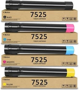 High Capacity 7525 Toner Cartridge 4-Pack BCMY with Smart Chip 006R01513 006R015 gallery image 1