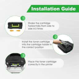 58D1H00 Black High Yield Toner Cartridge Compatible for Lexmark MS MX Series gallery image 3