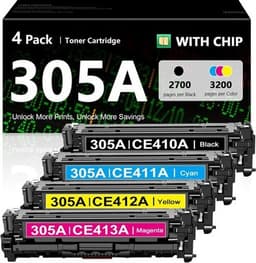 305A Toner Cartridge 4 Pack Replacement for HP 305A CE410A CE411A CE412A CE413A gallery image 1
