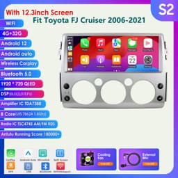 10.1in Tacoma Car Stereo Wireless CarPlay Android Auto GPS BT WiFi FM w Knob gallery image 7