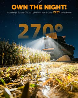 4.5in 270° Wide Beam LED Pod Lights w Amber Side Marker Off Road Truck ATV gallery image 6