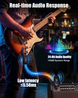 Other Guitar & Bass Accessories Black 5.8GHz Wireless Guitar System Wireless Gui gallery image 2