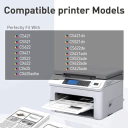 78C10 Toner Cartridge Set Compatible for Lexmark CS421 CS521 CS622 CX622 4 Pack gallery image 5