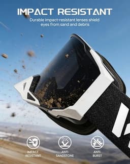 Motorcycle & Powersport Helmets Black Gray Dirt Bike Goggles Motocross Motorcycl gallery image 3