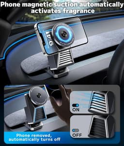 Magnetic Phone Holder for Tesla Model Y 3 Screen Mount Aromatherapy Diffuser gallery image 8