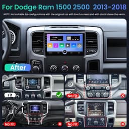 Car Radio Stereo 9″ Android 12 GPS Wireless CarPlay 5G WiFi for Dodge Ram gallery image 3