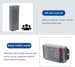 RFID Readers & Writers Grey Access Control Keypad Reader Smart Keypad Lock IP65 gallery image 2