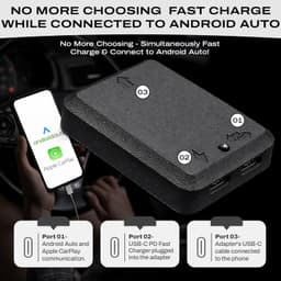 Video In-Dash Units w/GPS Black USB Fast Charge Adapter Compatible Android Auto gallery image 2